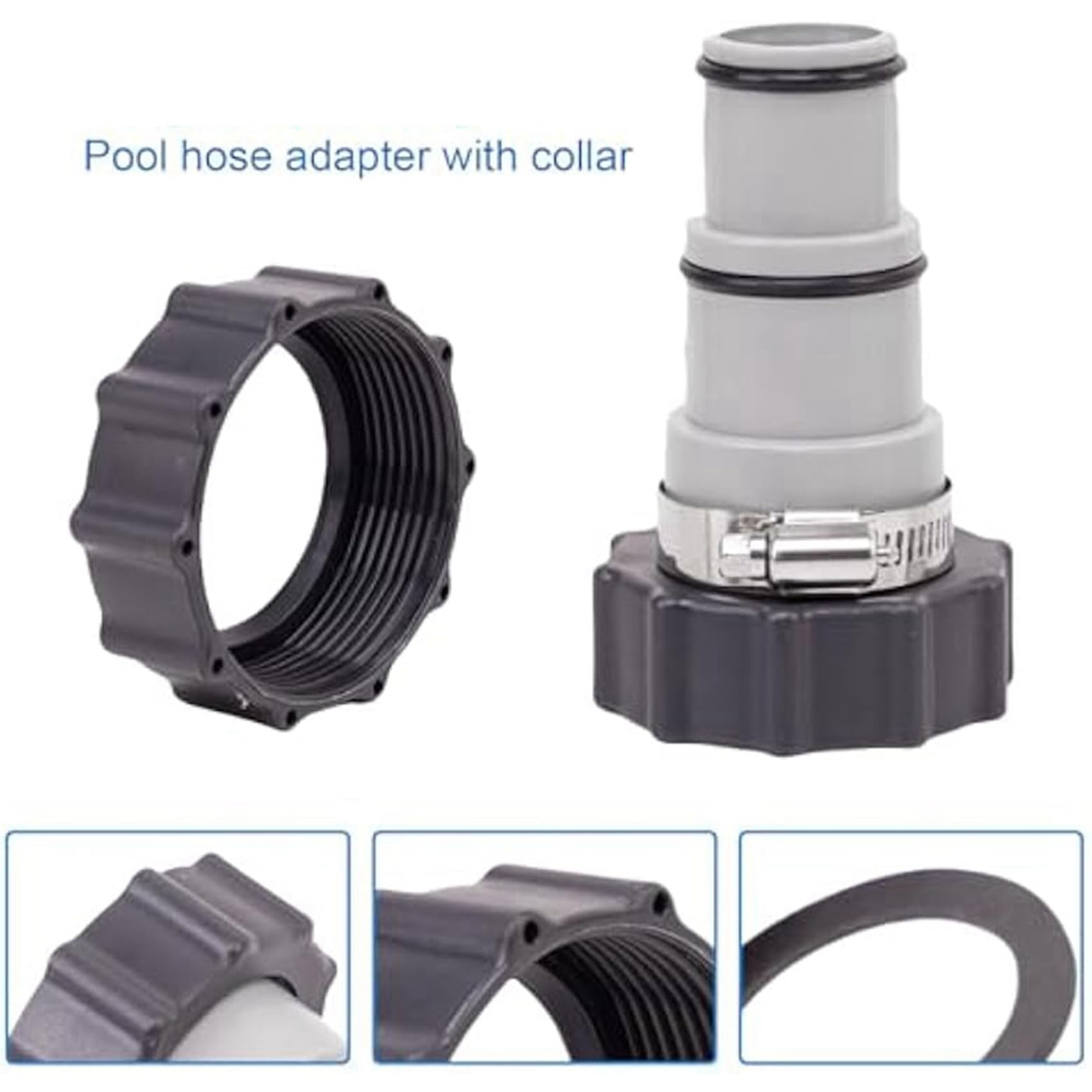 Adapter węża basenowego, złącze węża basenowego A, do adapterów węża próżniowego 1,5/1,25 , połączenie gwintowane