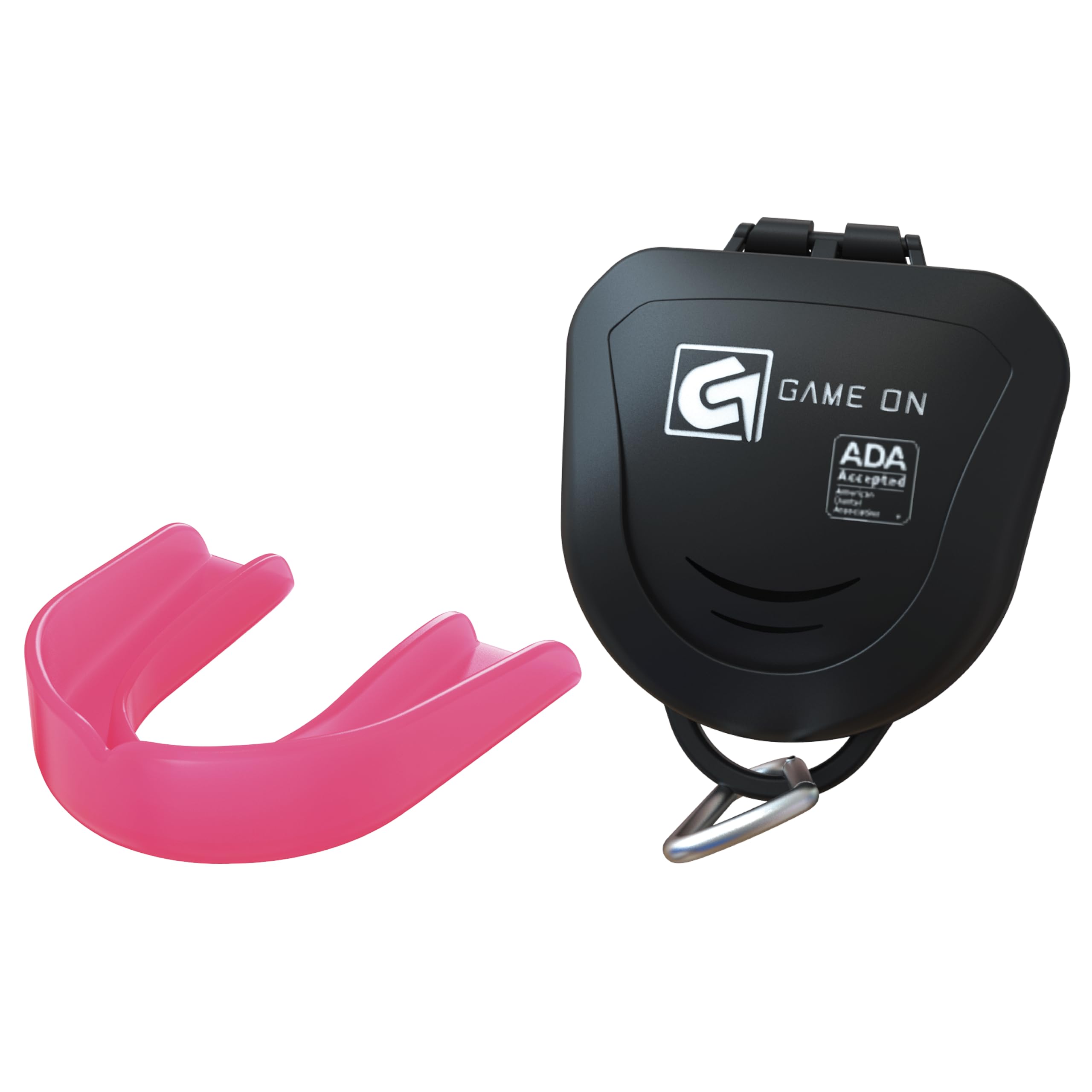 Game On Mouthguards - Only ADA Accepted Strapless Sports Mouth Guard for Football, Basketball, Lacrosse, Hockey - Superior Protection, Comfortable Fit