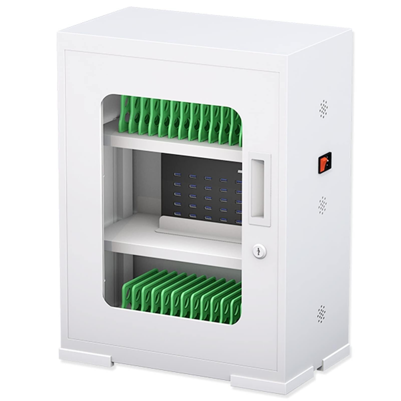 MIRCTRI Wall Mount Charging Station, Locking Security Cabinet Charges 10/12/20/30 Devices, Charging Cart for School, Office, Healthcare & More (Size : 30 Slots)