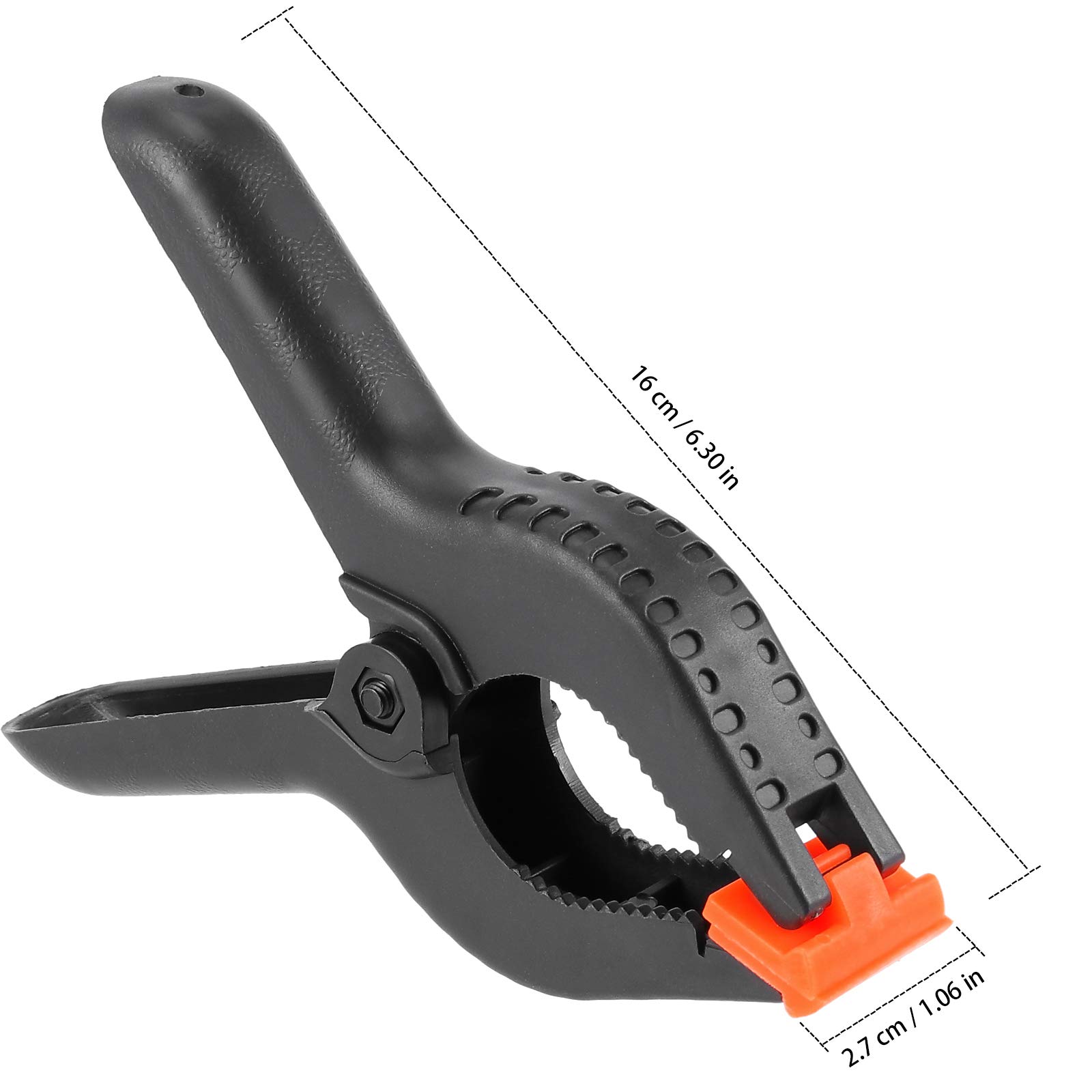 ZEONHAK 20 Pack 6 Inches Plastic Spring Clamp, Heavy Duty Muslin Spring Clamps, Large Spring Clamps for Woodworking, Background Muslin, Backdrop, Photo Studio, Canvas, Photo