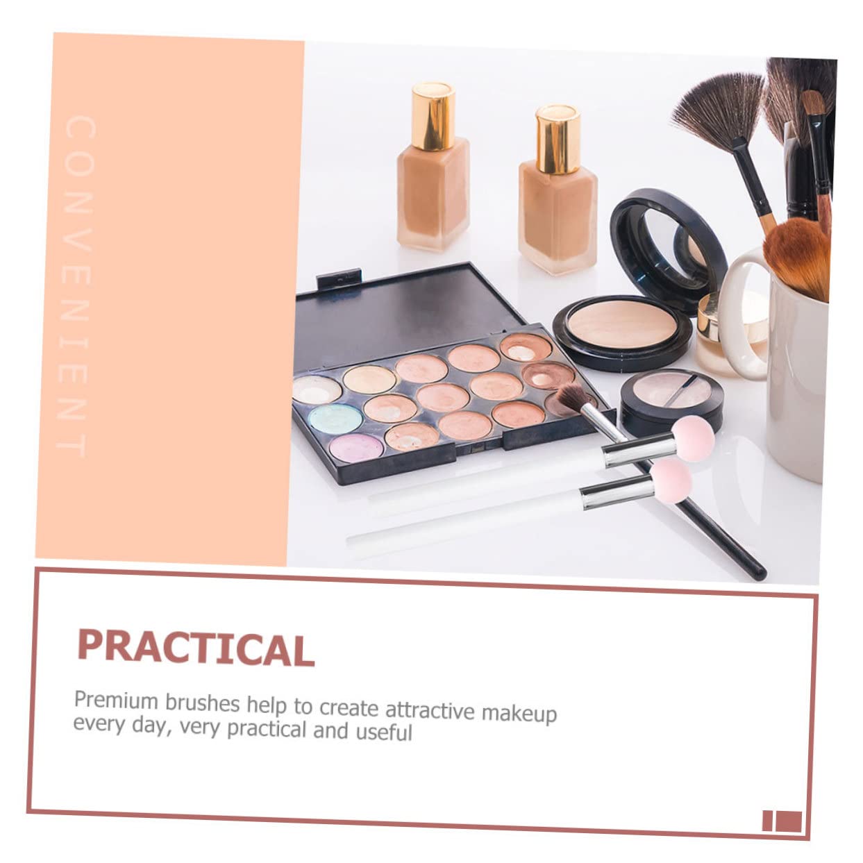POPETPOP 24pezzi Pennelli Correttori e Spugnette Per Trucco Testa Spugna Per Fondotinta e e Strumenti Cosmetici Professionali Per Make-up e Applicazione Di Polvere