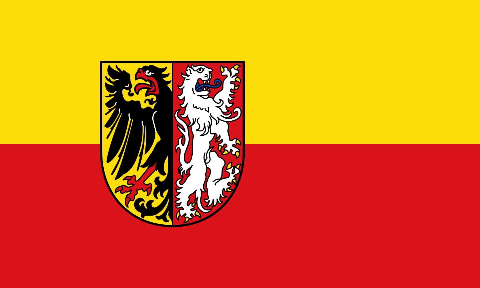 Drapeau du Landkreis Goslar grand pavillon pour mât de jardin et décoration