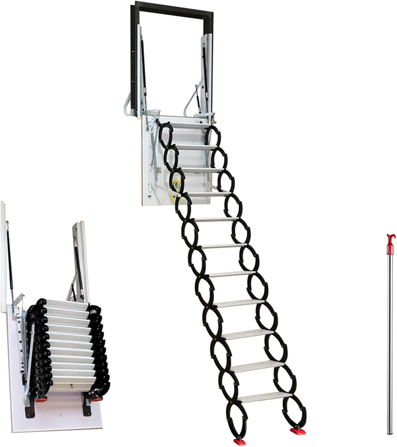 Buy TECHTONGDA Attic Ladder Pull Down 11 Steps Attic Extension Loft