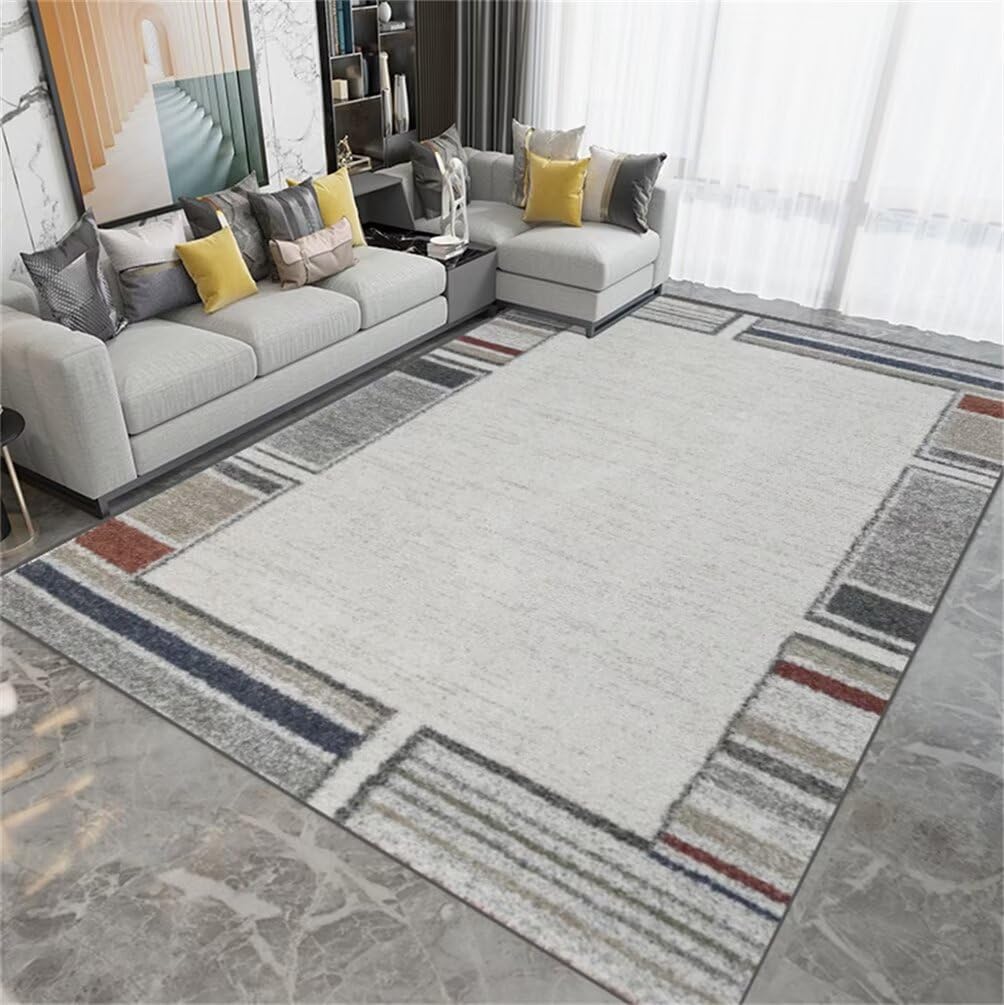 Tapis confortable et résistant 150x200cm gris lavable pour chambre ado
