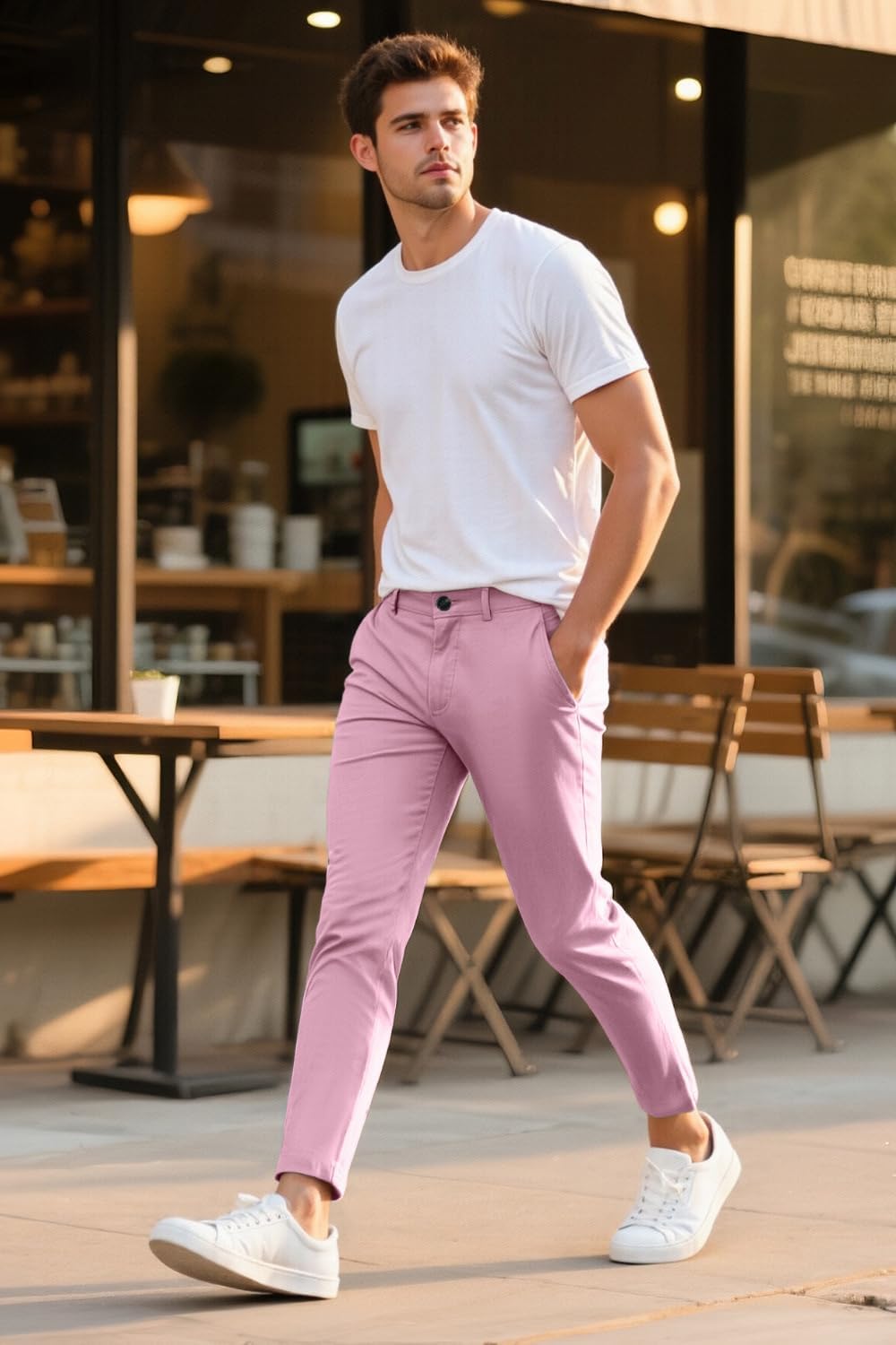 GINGTTO Mens Dress Pants Slim Fit Chino Pants for Men Formal - Image 4