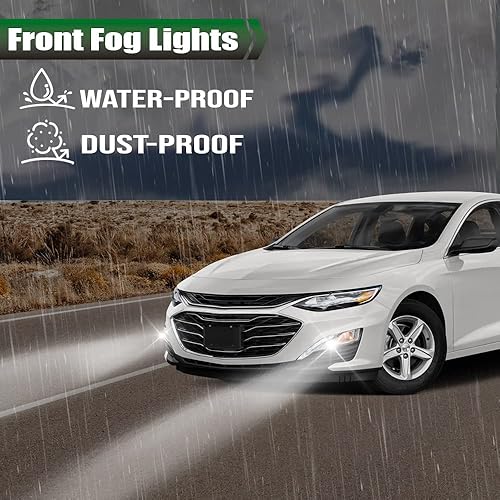 Vista 74 de GRAND ORANGE Luz antiniebla compatible con Chevy Cruze 2016 2017 2018 (no apto para modelos manuales Lt o manuales diesel) proyector de conducción