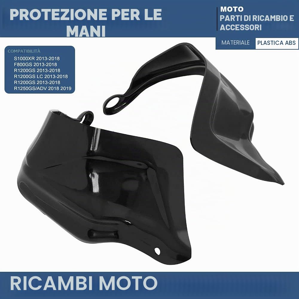 Parabrezza per Mani Moto Protezione Antivento Plastica F800GS R1200GS R1250GS S1000XR G310GS G310R Adventure Nero