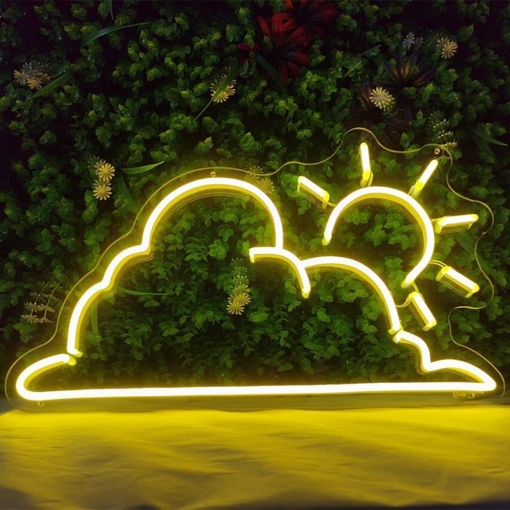 Sunny LED Neon Sign for Wall Decor USB Adjustable Brightness Living Room Bars Pub Club Gatherings Art Wall Decor