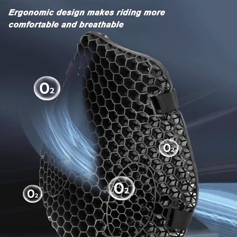YOFAB Cuscino Sella Moto per BMW F 750 GS 2018-2023, Cuscino di Seduta in Gel Ammortizzatore a Nido d'Ape 3D, Cuscino Sella Moto in Gel Traspirante per Lunghi Viaggi