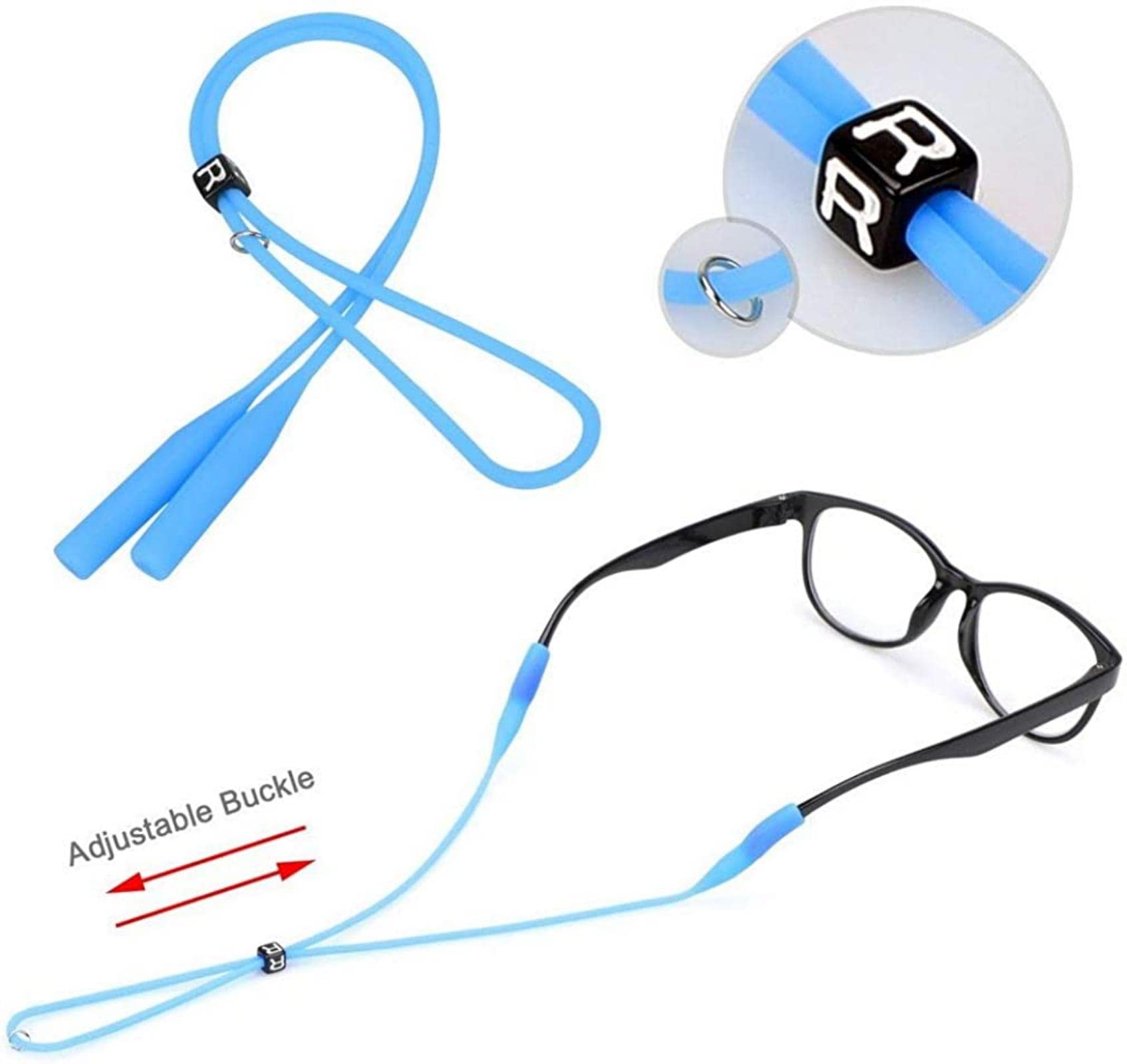 REVAHI Sangle de Lunettes de Soleil réglables Retenues de Lunettes de Sport Support de Cordon de Lunettes Anti-dérapant pour