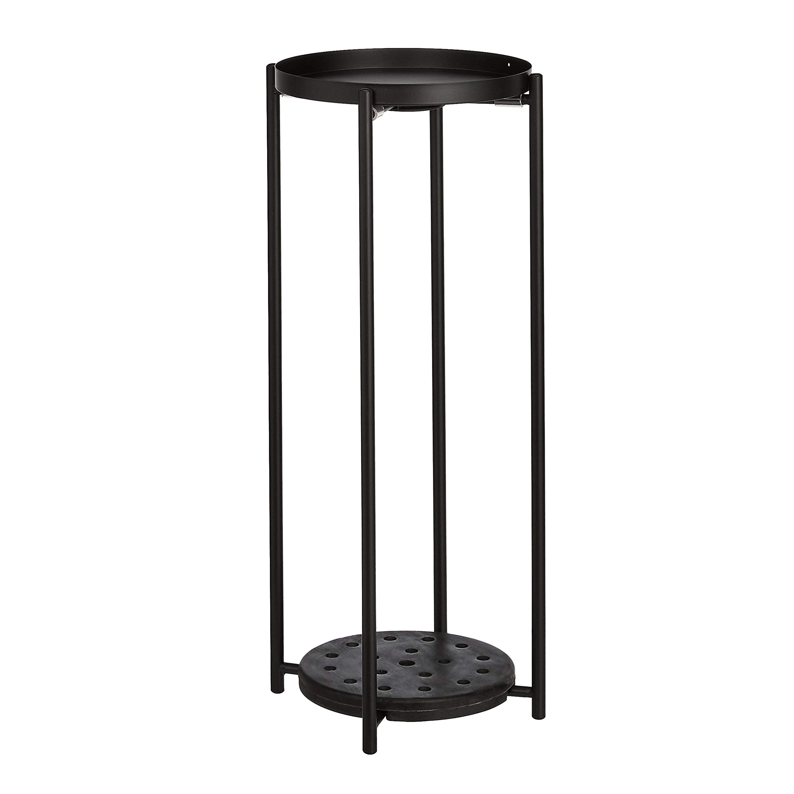 Amazon Basics Redondo Jardinera en negro
