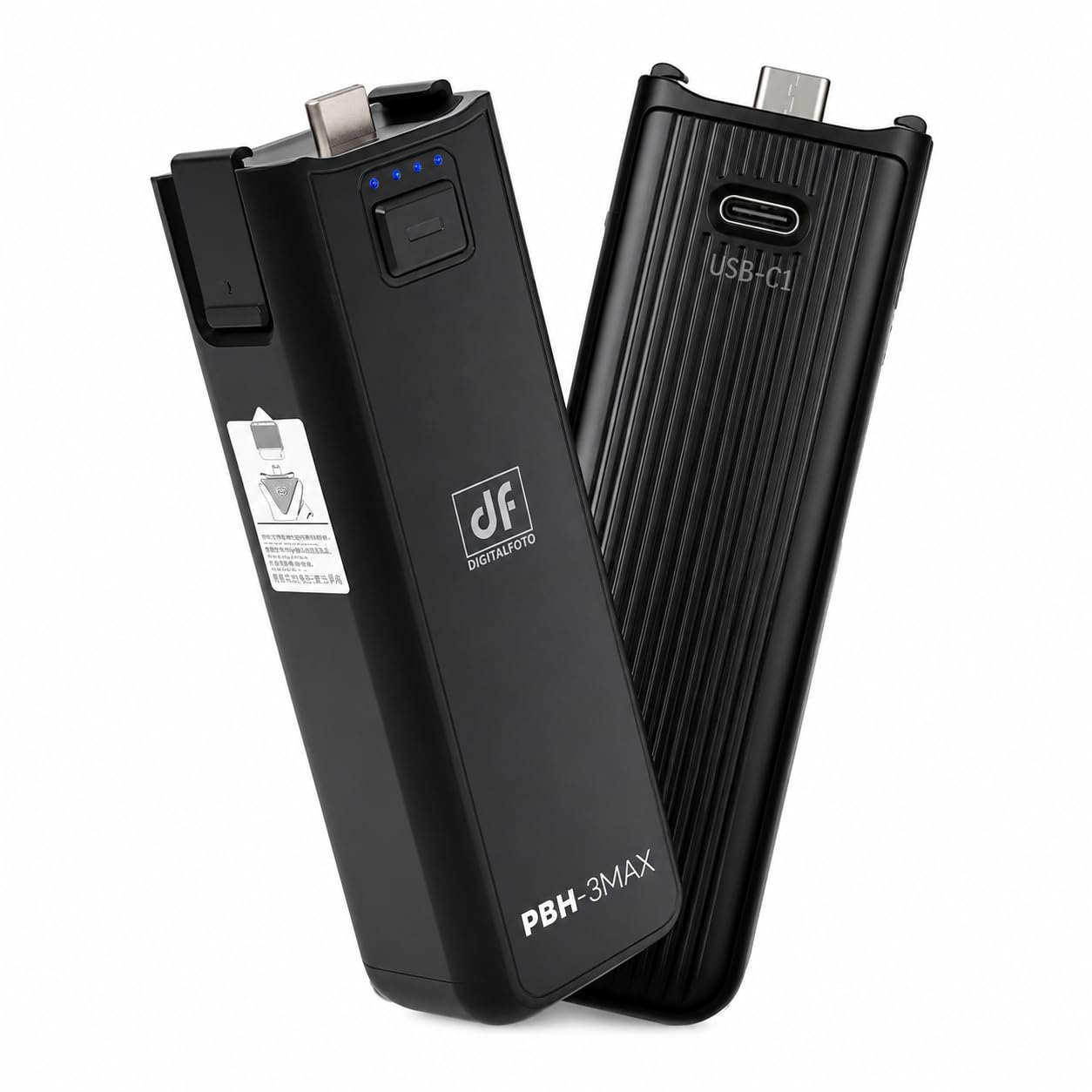 Poignée Batterie Osmo Pocket 3/4 avec Connexion Micro, 5000mAh, Décodage Complet, USB-C, Affichage d’Alimentation, Streaming, Filetage 1/4"