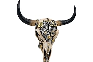 AliKiki Steampunk Cow Skull Wall Decor