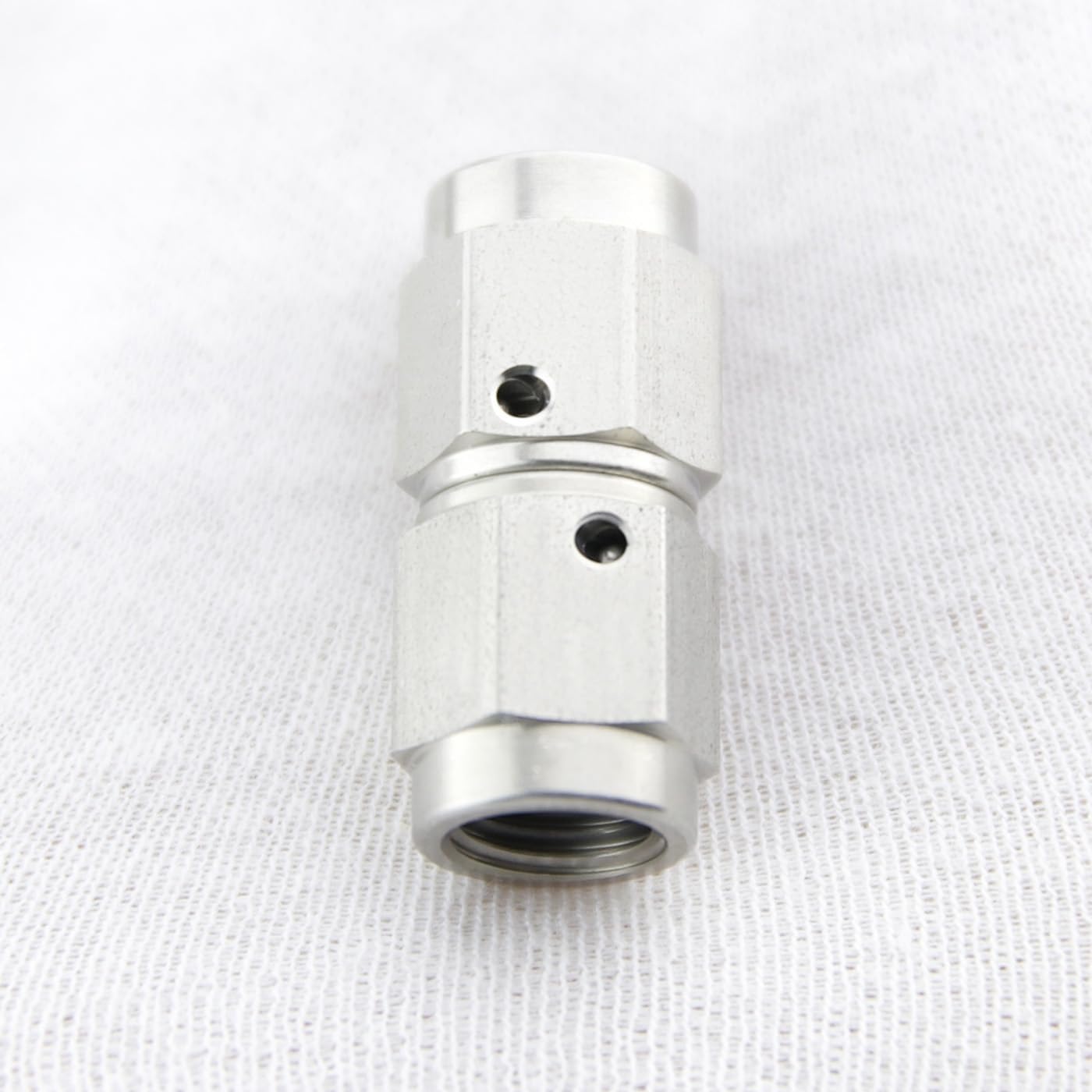3AN Female to 3AN Female Straight Swivel Coupler Brake Line Fitting Union Connector Adapter Stainless Steel Silver