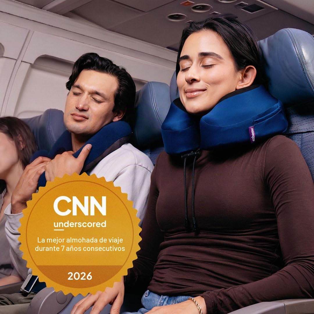 Cabeau Evolution S3 Travel Pillow - Correas para asiento de avión - Ensures Your Head Won't Fall Forward - Relax with Plush Memory Foam - Quick-Dry Fabric Keeps You Cool and Dry (Indigo).., Jet negro,