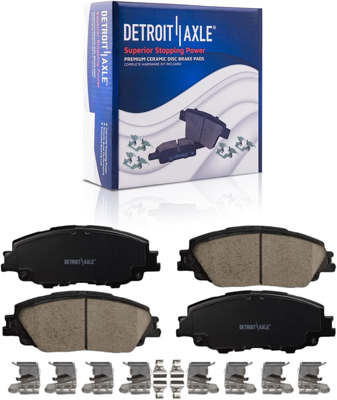 Detroit Axle - Front Brake Kit for Toyota 2019-2025 Corolla 2020-2022 Prius Prime, Drilled and Slotted Disc Brake Rotors Ceramic Brakes Pads Replacement: 11.14" inch Rotor