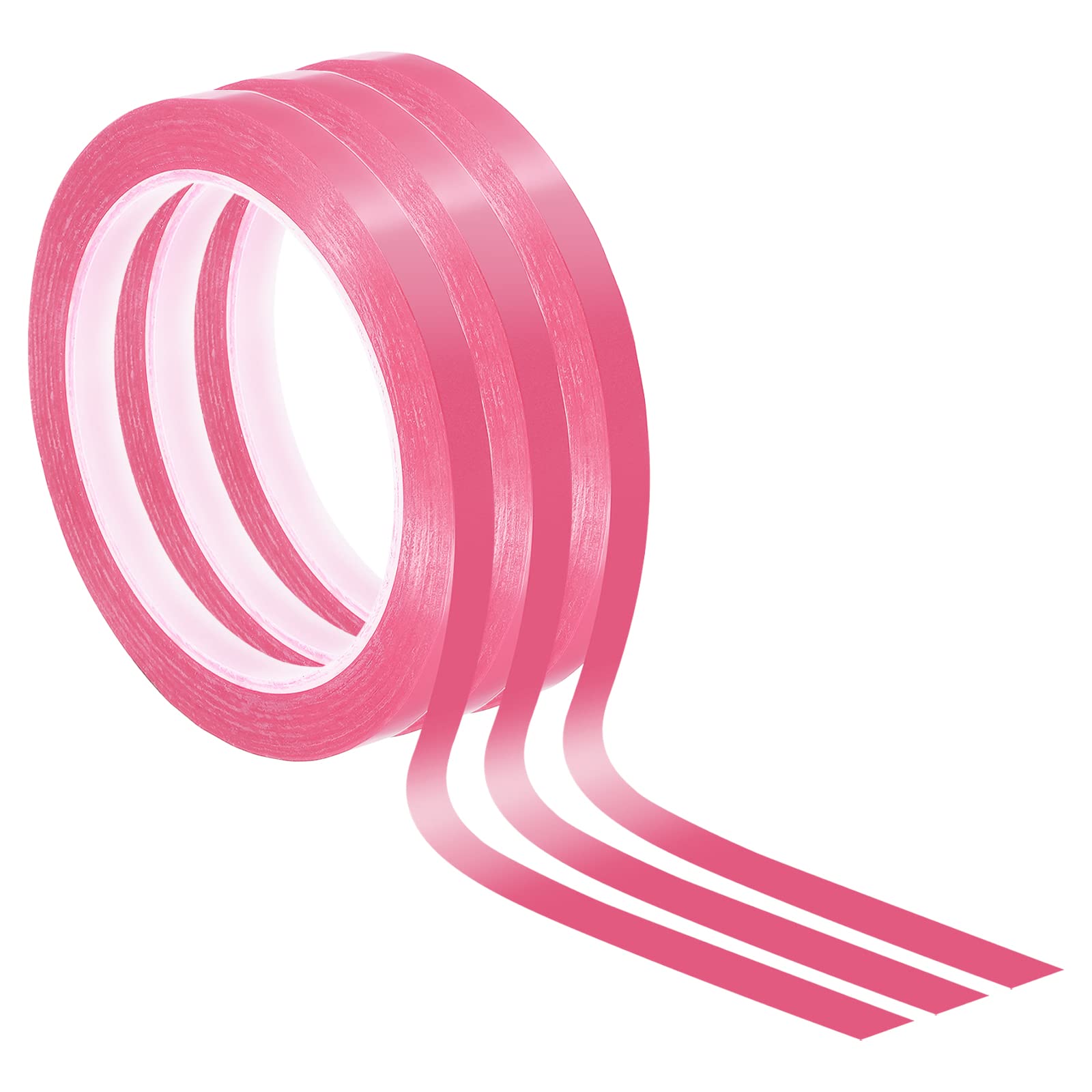 PATIKIL Whiteboard Tape 8mm X 66m, 3 Pack Thin Dry Erase Tape for Graphic Chart Marking DIY Art Pink