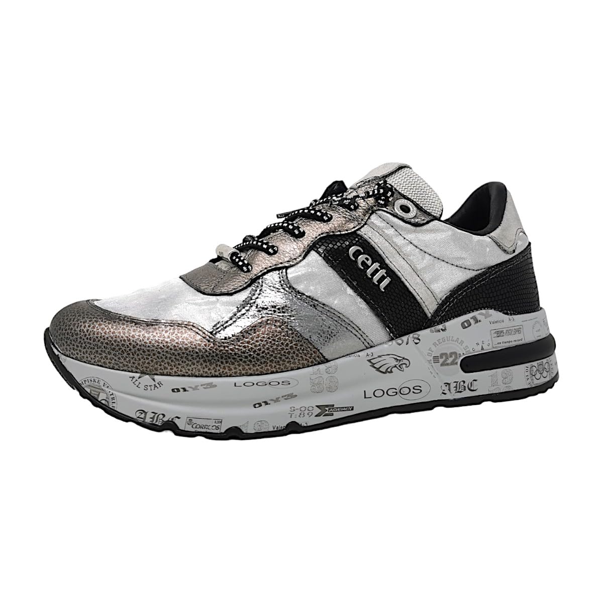 Cetti Damenschuhe Für lose Einlagen Schnürer Grau Freizeit