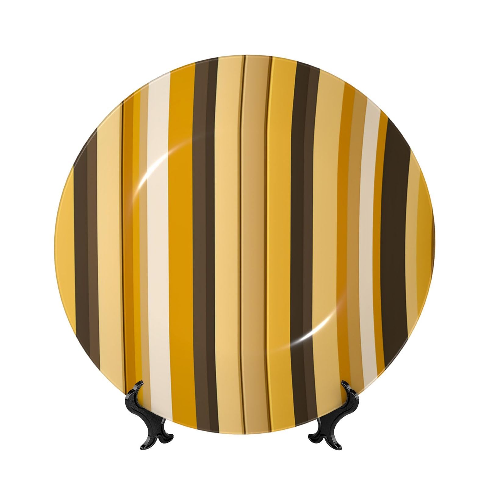 Assiette décorative en porcelaine 20,3 cm avec support de présentation