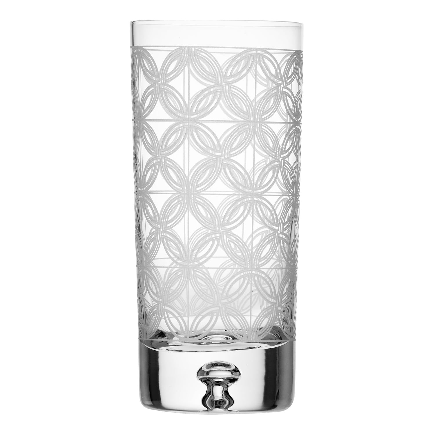 Krosno – Vasos para agua, zumos y bebidas de 300 ml – Juego de 4 piezas – Colección Saga – Cristal – Hechos a mano y tallados – Ideal como regalo