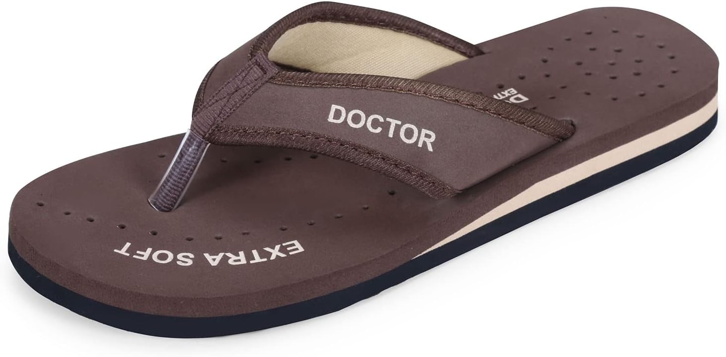 DOCTOR EXTRA SOFT Doctor Slippers for Women Orthopedic Diabetic Pregnancy Non Slip Lightweight Comfortable Flat Casual Stylish DR Chappals and House Flip flops For Ladies & Girl’s D-22
