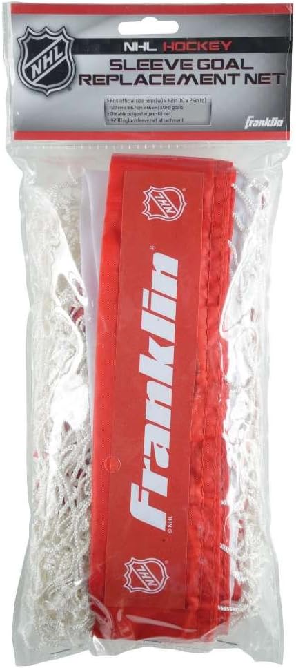 Franklin Sports NHL Hockey Goal Replacement Net - 50" Junior Size Goal Replacement Netting - Outdoor Street Hockey Equipment - Easy Attach Official Size - 50" x 42" x 26"