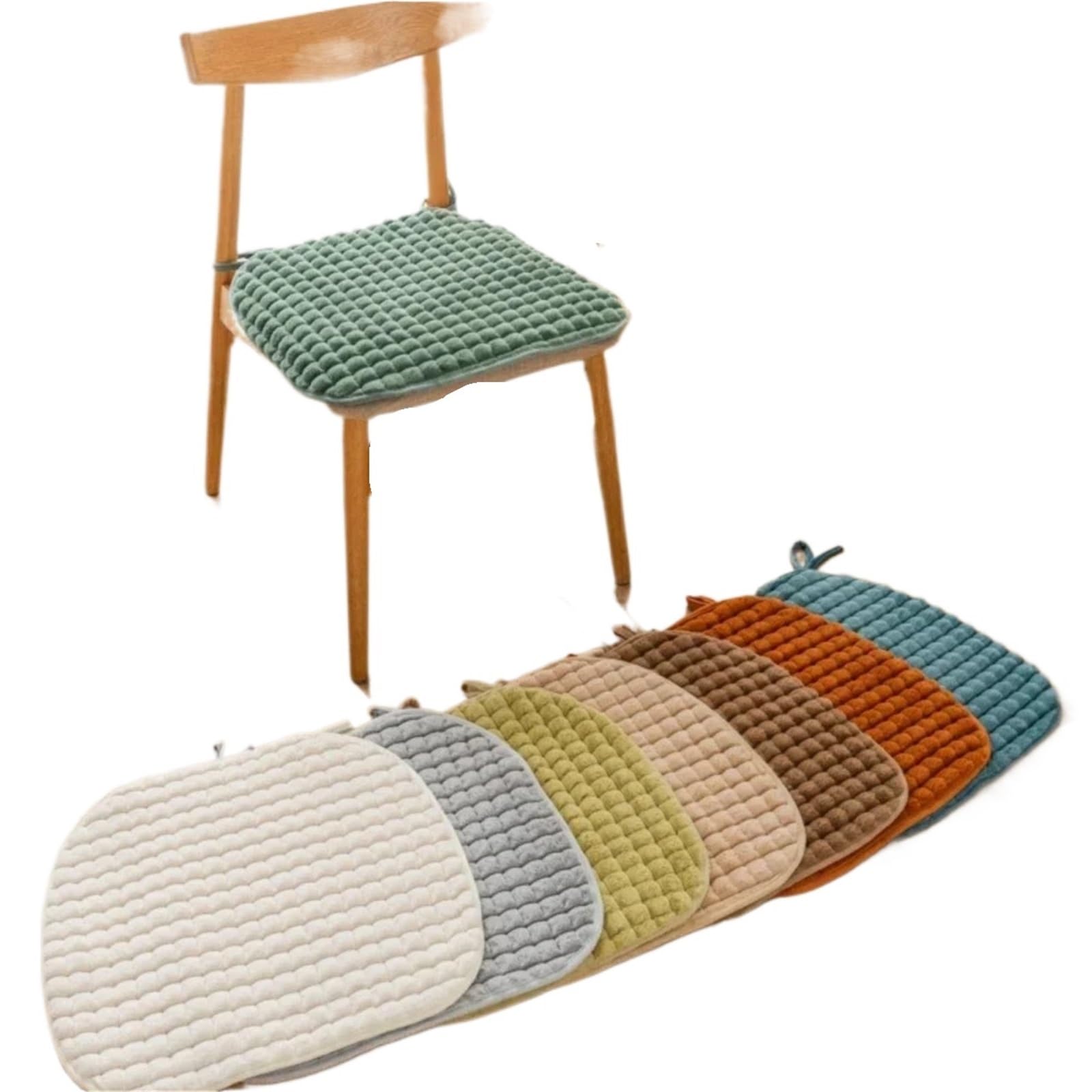 Coussins de chaise carrés vert foncé pour sublimer les repas en terrasse et cuisine