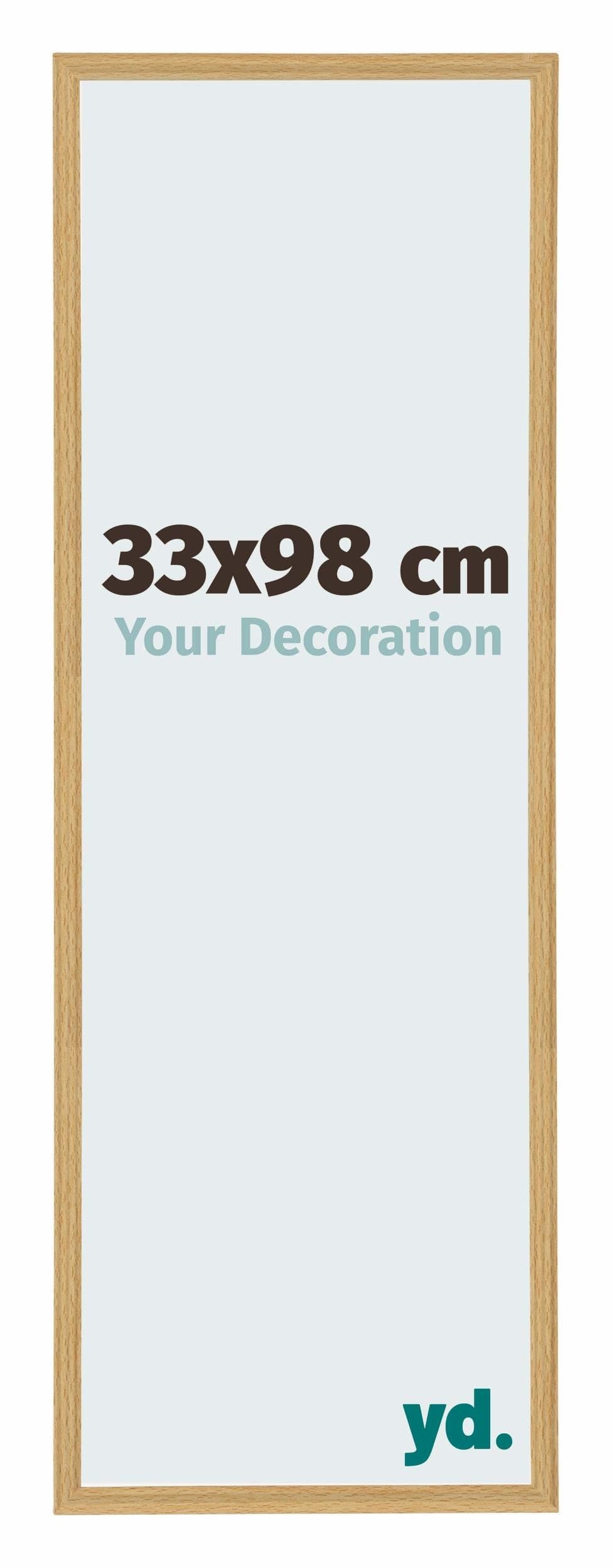 Your Decoration - Picture Frame 33x98 cm - Beech Light - Decorative Wall Frame in Plastic with Antireflection - Frame 33x98 - Annecy โ image 1