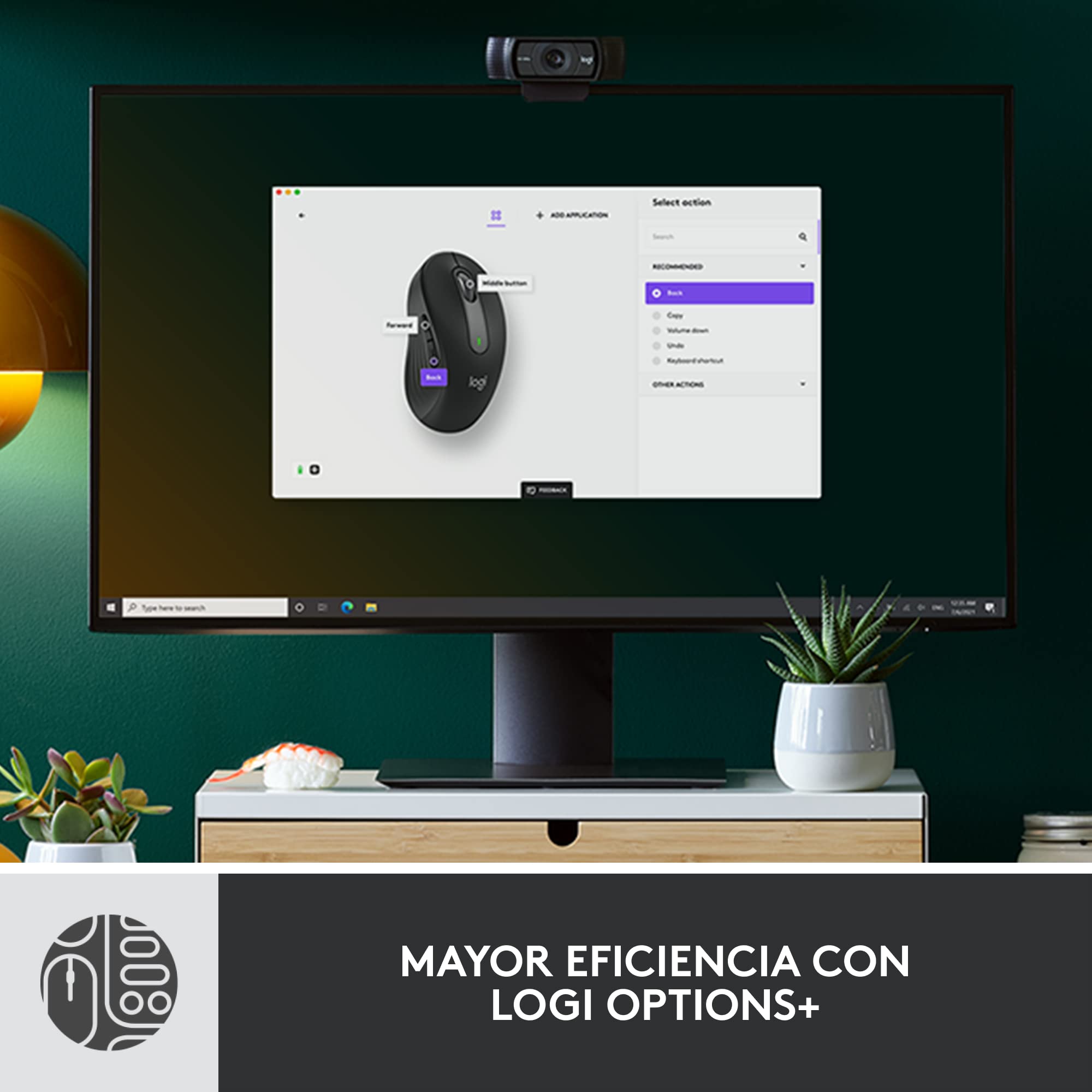 Logitech Signature MK650 Combo para Business, ratón y Teclado inalámbricos, Logi Bolt, Bluetooth, SmartWheel, con certificación Mundial, Windows/Mac/Chrome/Linux, QWERTY Español - Negro