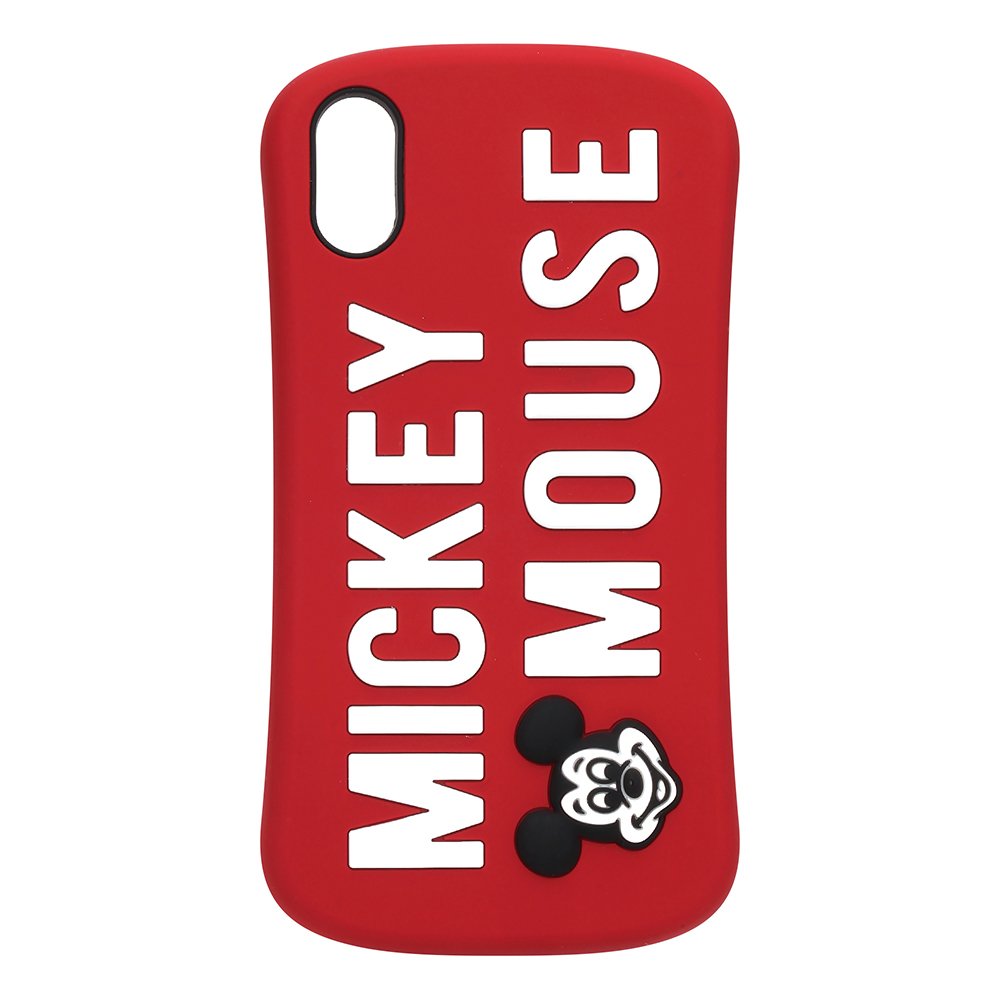 ピージーエー-DCS377MKY(ミッキーマウス/レッド) iPhoneX用 シリコンケース Disney
