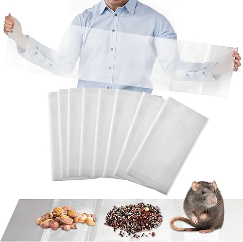 Qualirey 8 trampas adhesivas para ratones de 47 pulgadas, ultra grandes, trampas adhesivas para ratas que funcionan para atrapar ratas, cucarachas,