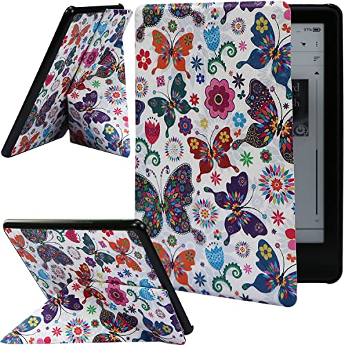 ZhaoCo Funda para Kindle Paperwhite de 6,8 Pulgadas 11.ª Generación 2021 y Kindle Paperwhite Signature Edition E Reader con Auto Sueño/Estela, Visualización Vertical y Horizontal   Mariposa