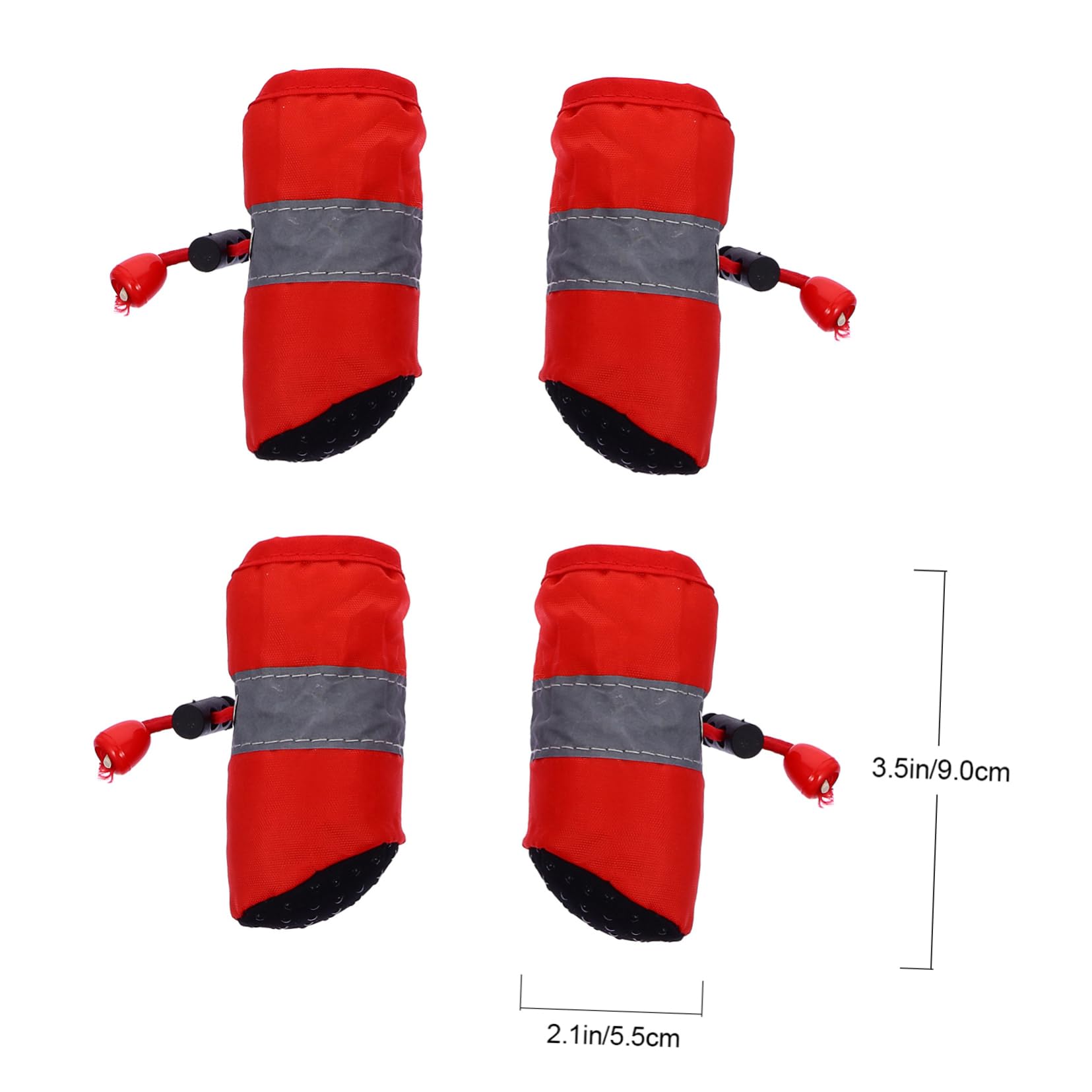 GALPADA 4pcs Non Slip Christmas Dog Shoes for Winter Paw Protection Soft Bottom Foot Cover for Puppies and Dogs Easy to Wear Protects Floors and Reduces Noise