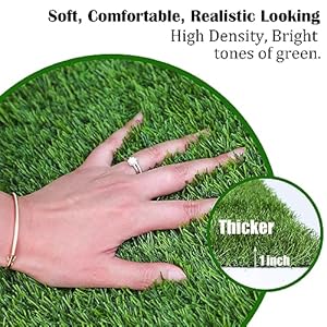 Dog Pee Grass Pads, 19″ x 29″ Puppy Turf Potty Training Tray, Thick & High Drainage Pets Fake Grass for Indoor Outdoor Use