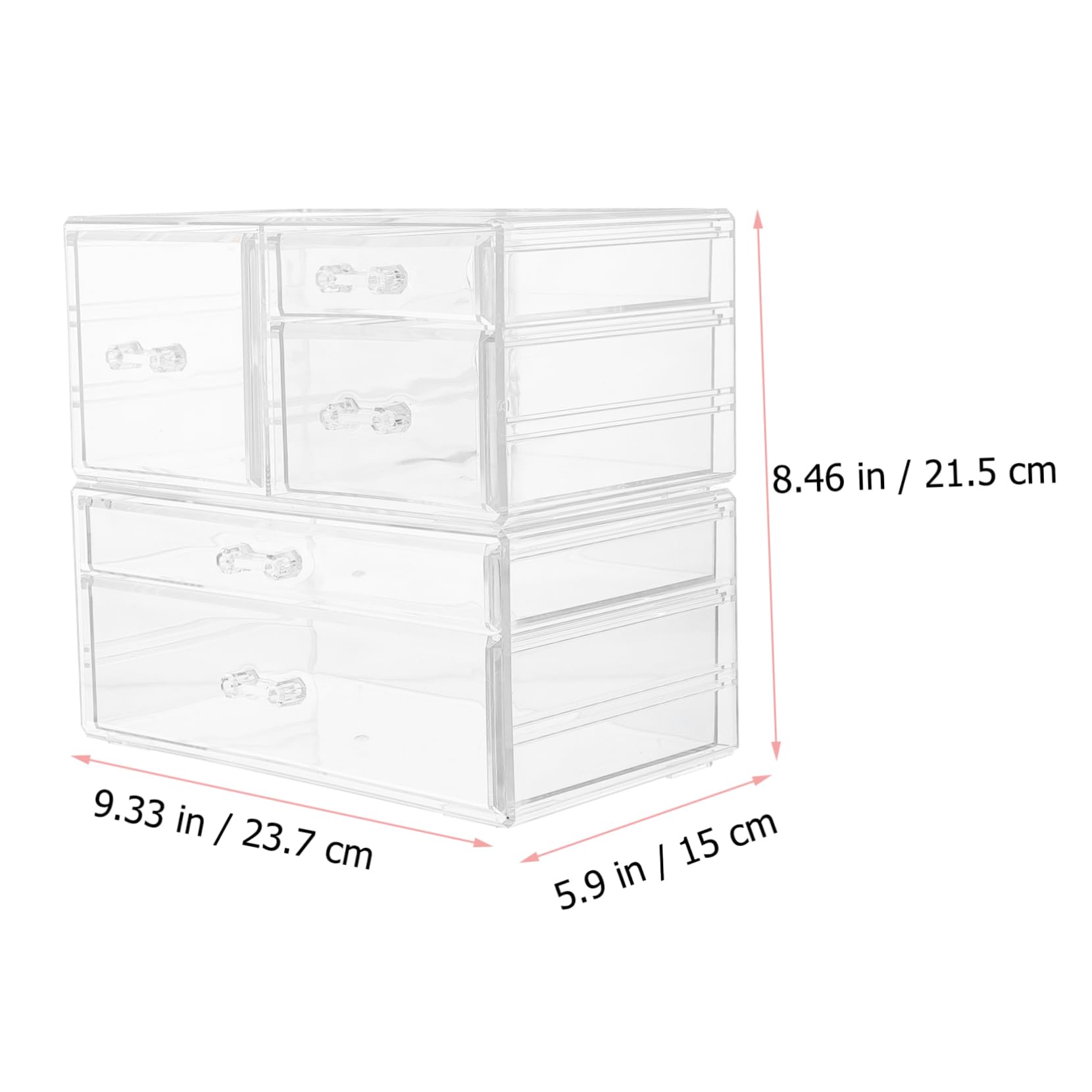 Boîte à Cosmétiques Tiroir Transparent Coffret Rangement Maquillage Boîte à Bijoux De Table Organisateur Pour Vernis à Lèvres