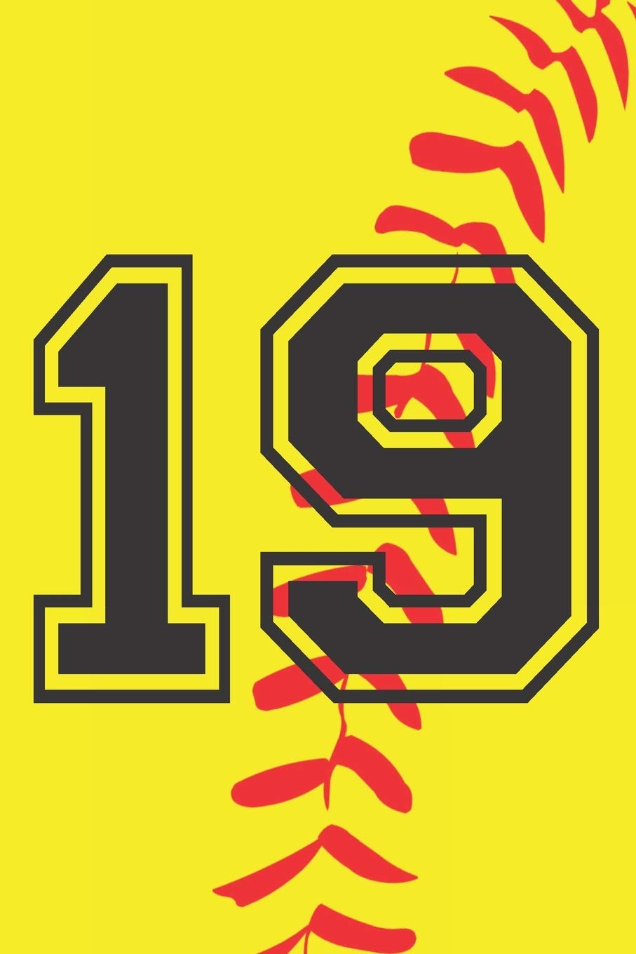 19 Journal: A Softball Jersey Number #19 Nineteen Notebook For Writing And Notes: Great Personalized Gift For All Players, Coaches, And Fans (Yellow