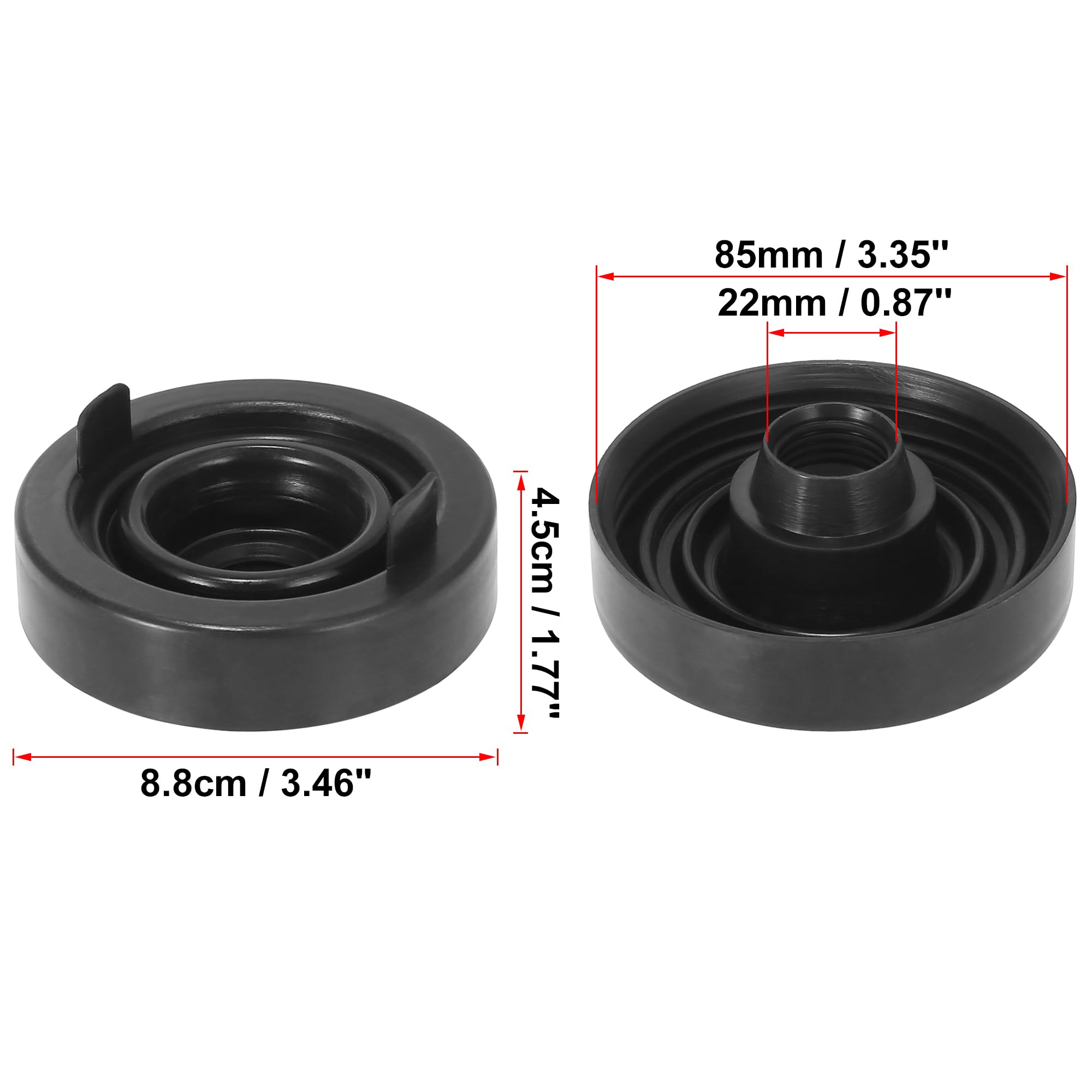 ABSOPRO Scheinwerfer Staubschutzkappen - 2 Stück Gummikappen 45mm Für Auto-LED