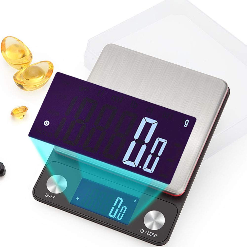 Cyfrowa Waga Kuchenna, Z Tacą Na Misę, Elektroniczne Ważenie Żywności, Precyzyjne Ładowanie Usb/Wielofunkcyjna Konstrukcja Do Zawieszania Akumulatora, Wyświetlacz Lcd Z Funkcją Tar,Battery-5kg/0.1g