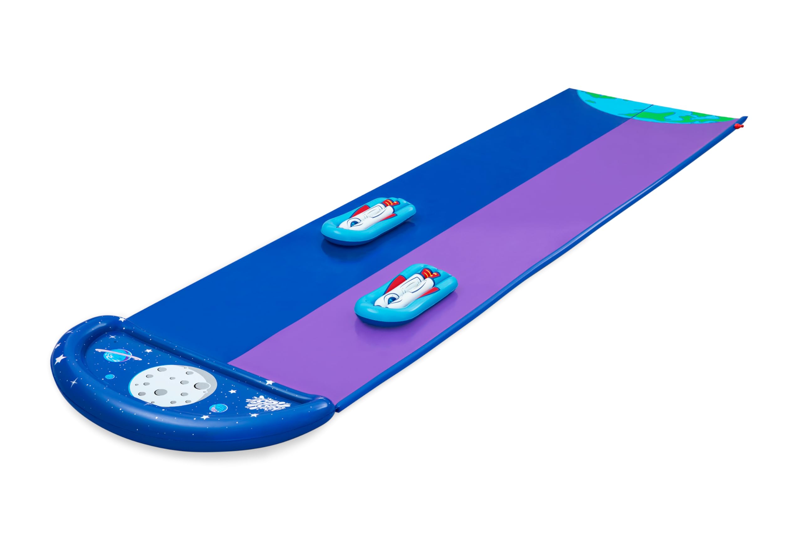 Bestway | H2OGO! Lunar Launch 2-Lane Double Water Slide 488cm, Summer Garden Outdoor Water Slide