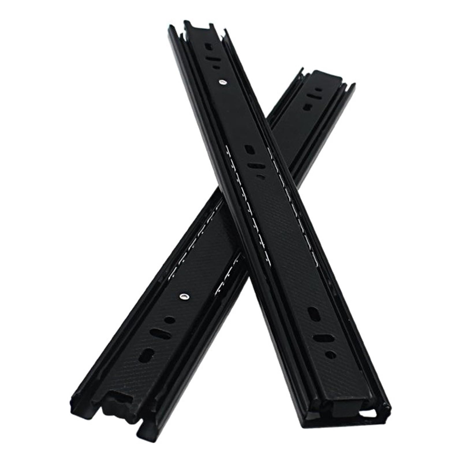 Quincaillerie pour meubles de cuisine avec coulisse noire de 37.5cm