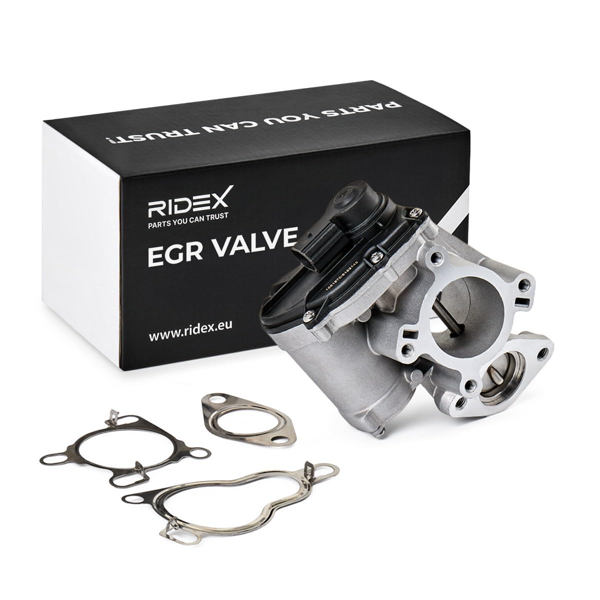 RIDEX 1145E0053 Válvula EGR eléctrico con juntas Compatible con NISSAN Qashqai/Qashqai +2 I J10, NJ10