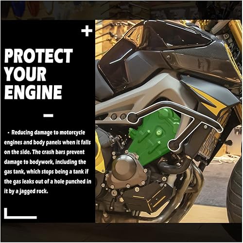 Miniatura 3 de Accesorios de barra de choque de carretera de motocicleta, marco de parachoques de acero negro para Y-amaha FZ09 MT09 FZ MT 09 FZ-09 MT-09 2015 2016
