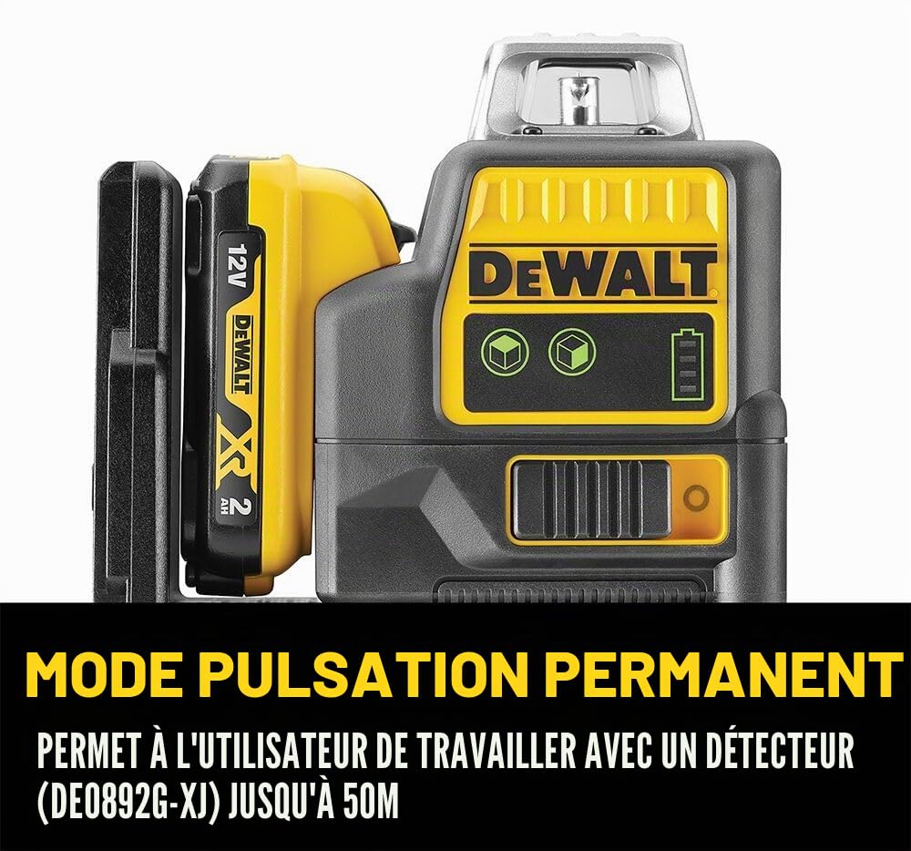Dewalt - Niveau laser 2 x 360° 12V faisceau vert - DCE0811D1G-QW