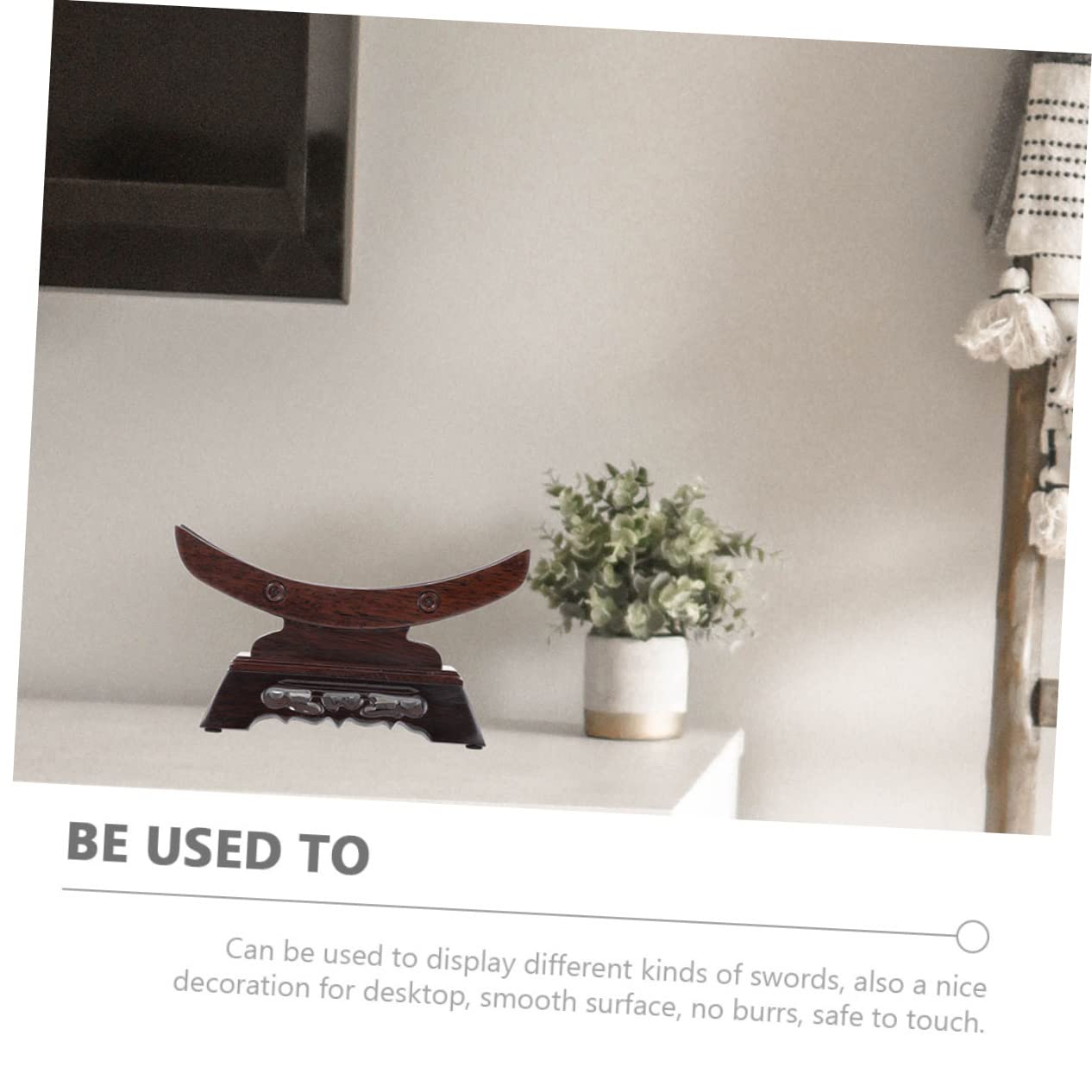 HOODANCOS Beautiful Sword Display Stand Rosewood Material Sword Bracket Home Decor Desktop Holder