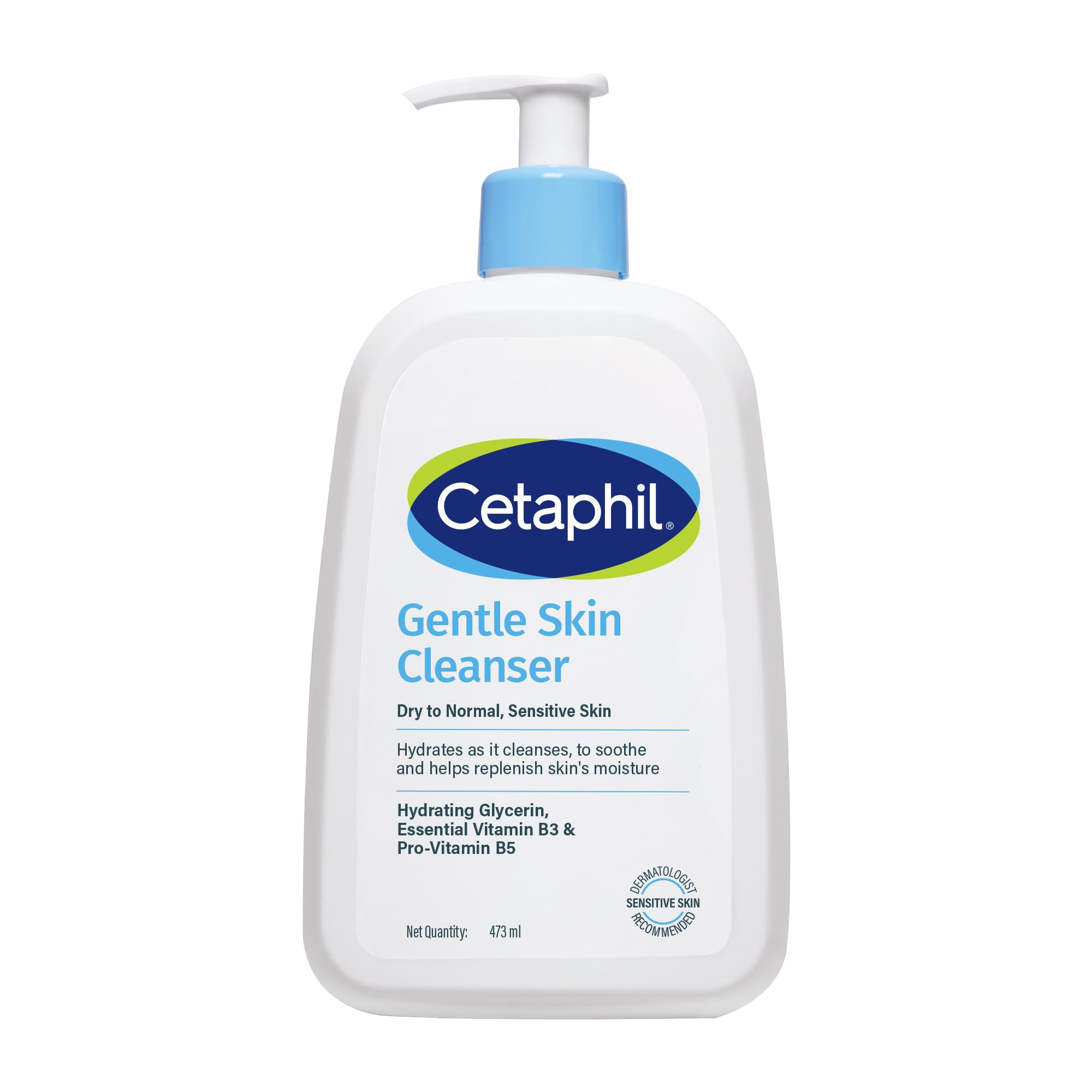 Cetaphil Paraben, Sulphate-Free Gentle Skin Hydrating Face Wash Cleanser with Niacinamide, Vitamin B5 for Dry, Normal Sensitive Skin - 500 ml