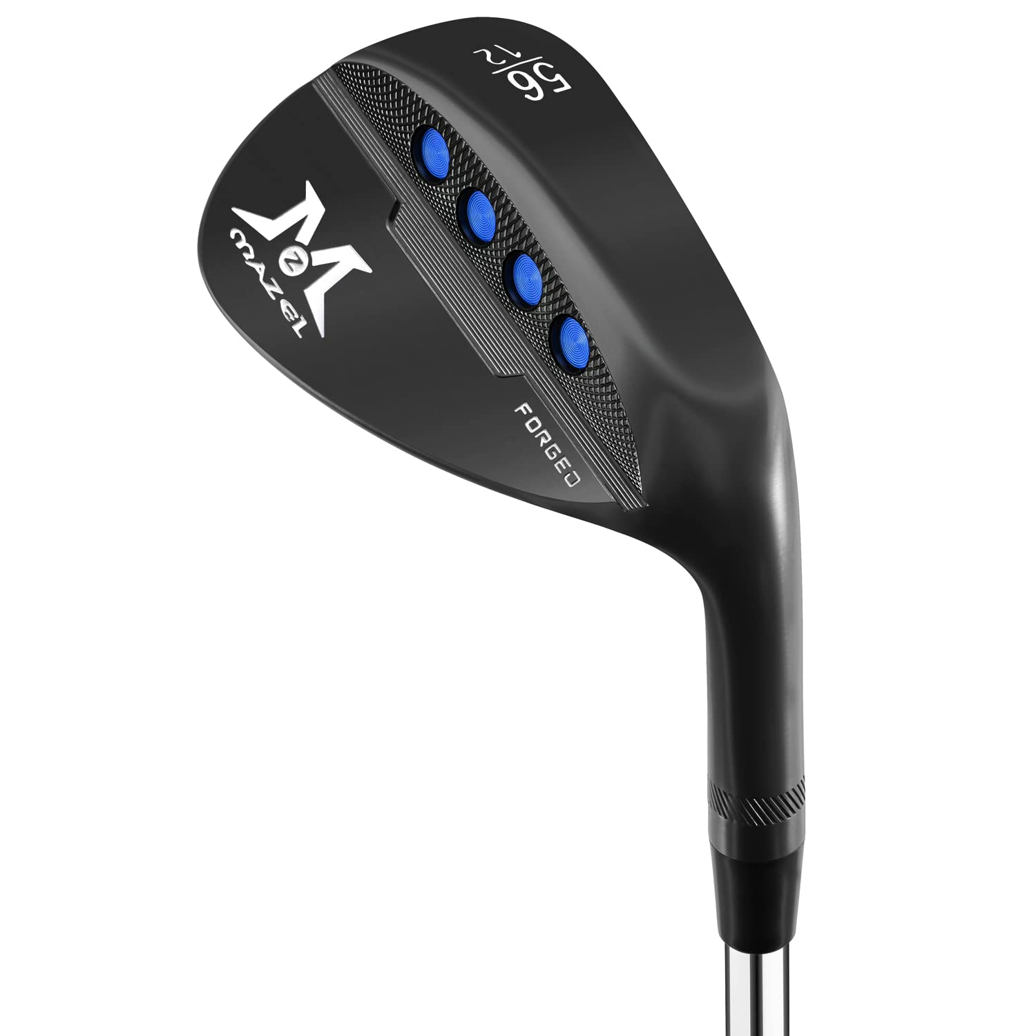 MAZEL Golf Wedges 48 50 52 54 56 58 60 Degree Golf Sand Wedge for Men Right Hand, Stainless Steel Shaft and CNC Milled Face Helps Keep Swing Consistency and Accuracy (Black, 56, Degrees, Right)