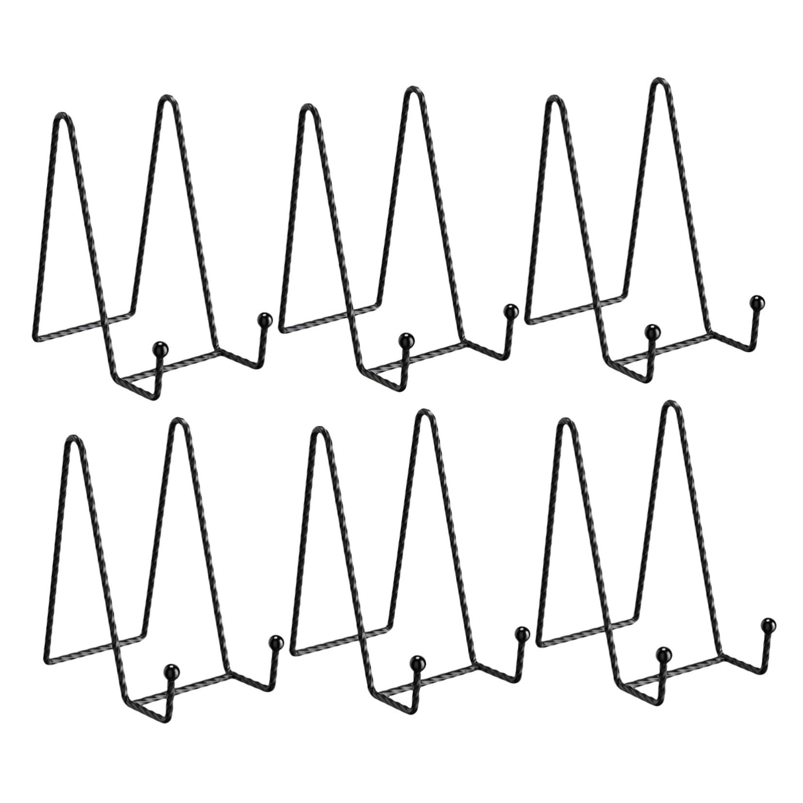 Gatuida 6 Piezas Soporte para Platos Negro de Hierro de Exhibidores de Mesa para Marcos Fotos Platos Decorativos y Caballetes Estables y Multifuncionales para Decoración Hogar