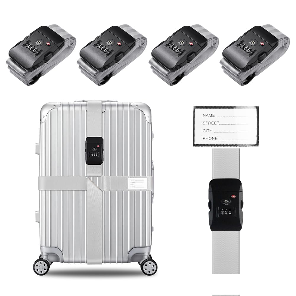 Sangles de rangement pour valises Veki de haute qualité avec carte d'identification - 10