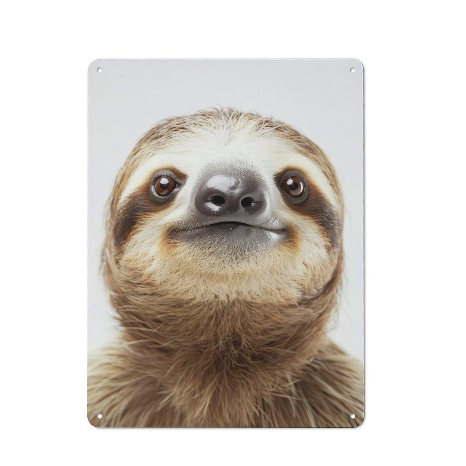 Junmoney Style-10 Sloth Face Retro Tin Wall Plaque 40X30cm For Hobby Room Or Studio, For Garage, Workshop And Man Cave Decoration