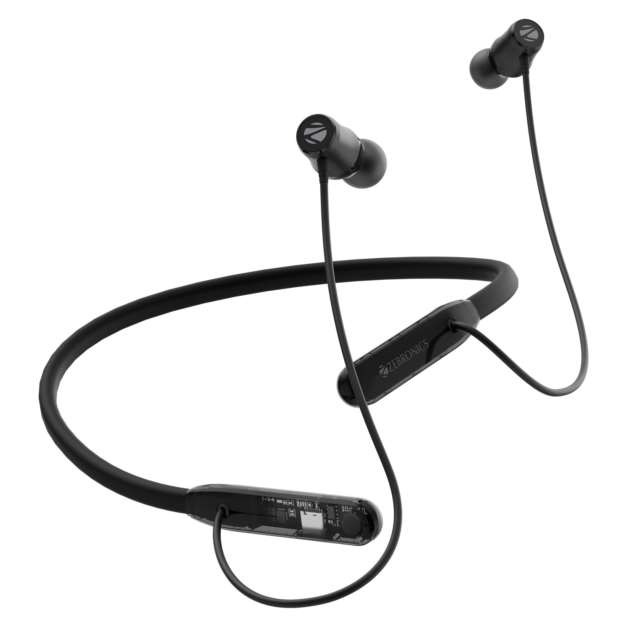 ZEBRONICS RAGA F1,in Ear Bluetooth Neckband,40 Hours Playback,ENC,Rapi